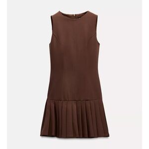 BOX PLEAT MINI DRESS
